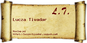 Lucza Tivadar névjegykártya